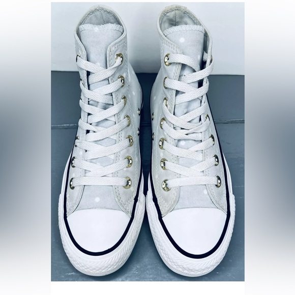 Converse 562036F Womens CTAS High Top Sneakers Polka Dot Pure Platinum Sz 5M EXC - Picture 2 of 15